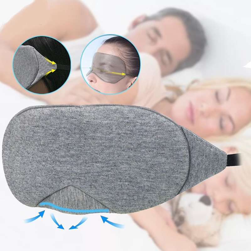 Mascarilla antifaz transpirable para dormir para hombre y mujer, tapabocas para dormir rápido, suave, portátil, para viajes