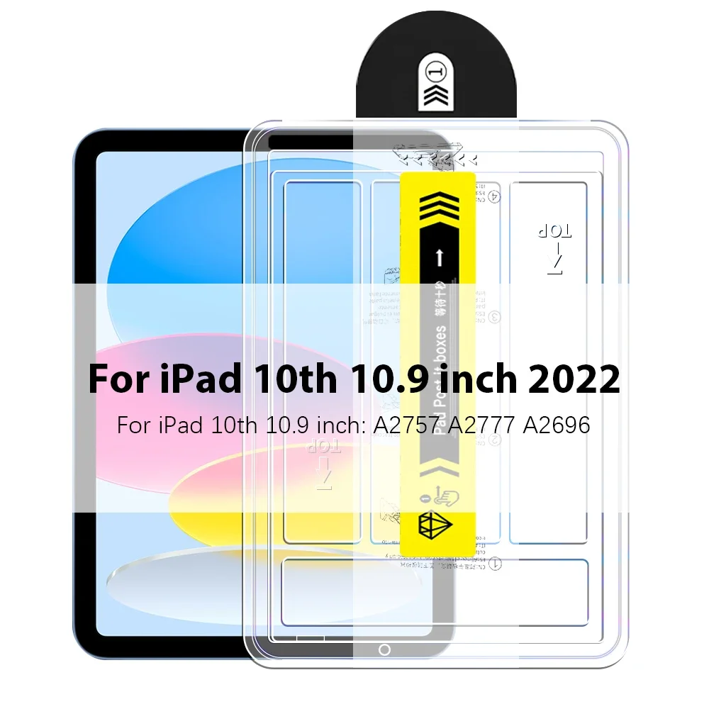Tempered Glass Screen Protector For Ipad Pro 13 11 M4 12.9 10 9 10th 9th Generation Air 5 4 3 2 M2 Mini 6 7 8th 10.2 Accessories: Khaki