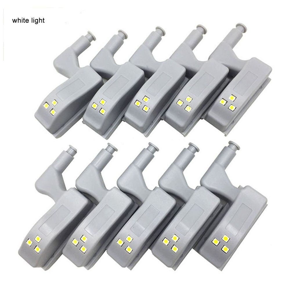 5/10Pcs LED Inner Hinge Lamp Under Cabinet Lights Universal Wardrobe Closet Sensor Lights For Kitchen Bedroom Closet Night Light: 10pcs-E