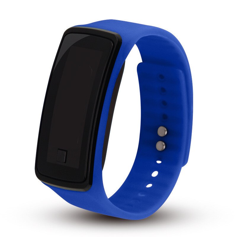 Reloj Digital deportivo LED para mujer, de silicona, resistente al agua, para Fitness, para correr: Dark Blue