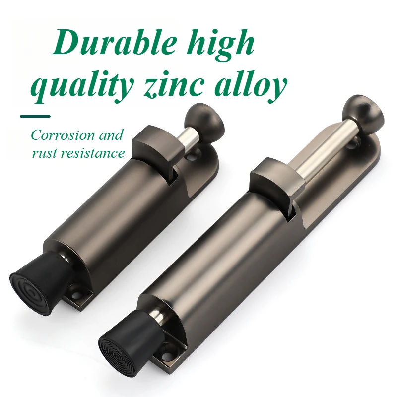 Telescopic Door Stopper Spring Loaded Heavy Duty Stopper Metal Adjustable Position with Foot Brake Wedges for Door Bottom Seam