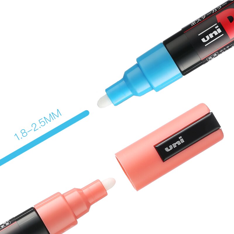 UNI POSCA Series PC-1M / PC-3M / PC-5M POP POP Poster Advertising Pen Hand-Painted Comic Drawing Round Head Water-Based