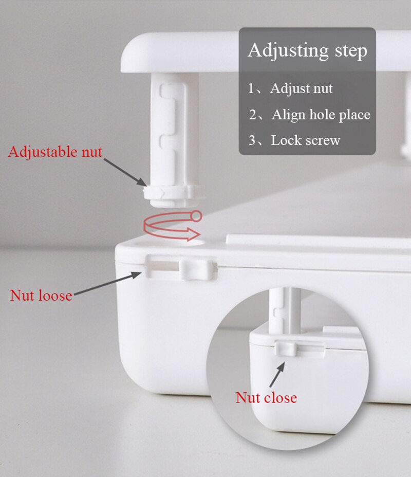 Monitor Stand Computer Plank Base Plastic Monitor Riser Bureau Opslag Rack Met Lade Computer Stand Verstelbare Monitor Houder