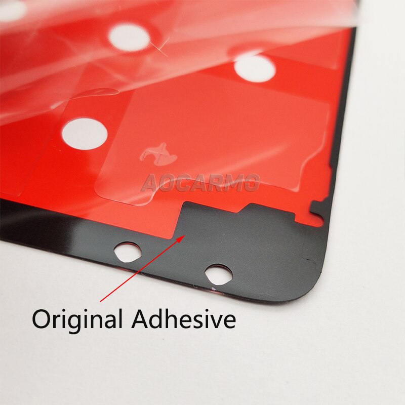 Aocarmo frente display lcd tela adesiva voltar bateria capa traseira adesivo fita de cola para huawei honor 20 / 20s