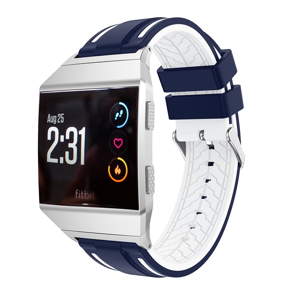 Soft Silicone Two-tone watchband for Fitbit Ionic strap Replacement personality Sport Adjustable Watch Bands Bracelet Bangle