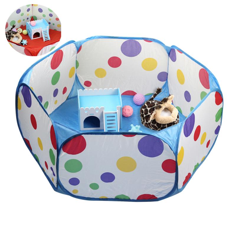 Portable Foldable Pet Fence Breathable Small Pet Indoor Outdoor Safe Guard Hamster Fence Rabbit Large Space Activity Enclosure