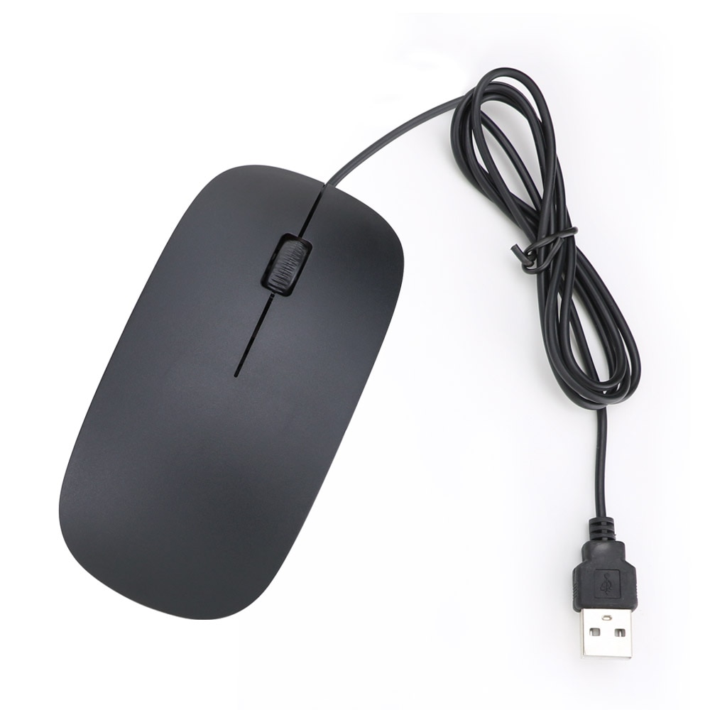 Ratón óptico 3D ultrafino para videojuegos, ratón USB de Gaming con cable, 3 botones, 1200DPI, para PC, portátil y ordenador de escritorio
