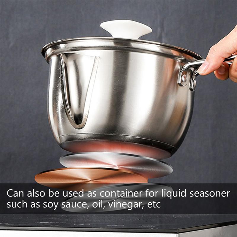 Rustfrit stål sovsolie suppe fedt separator fedt olier filter filter skål madlavning pot køkkenredskaber