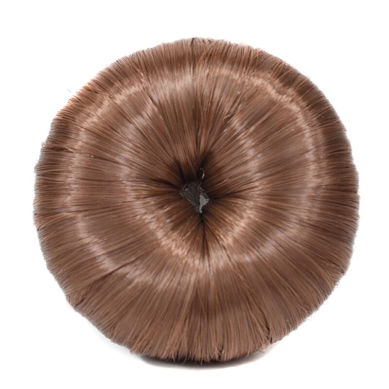 Synthetic Hair Accessory Chignon Meatball Head Donut Chignon Hair piece Bun: Light Brown