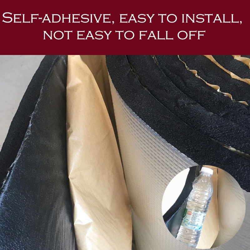 White PEF Pressed Aluminum Foil Thermal Insulation Cotton Car Sound Mat Proofing Deadener Heat Noise