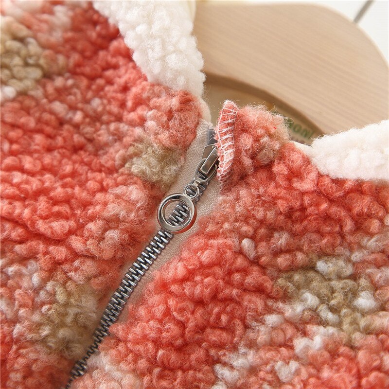 Kinderen meisjes wollen jassen winter baby meisjes capuchonjas kinderen geruite warme fluwelen jas peuter meisjes dikke jas 2-6y