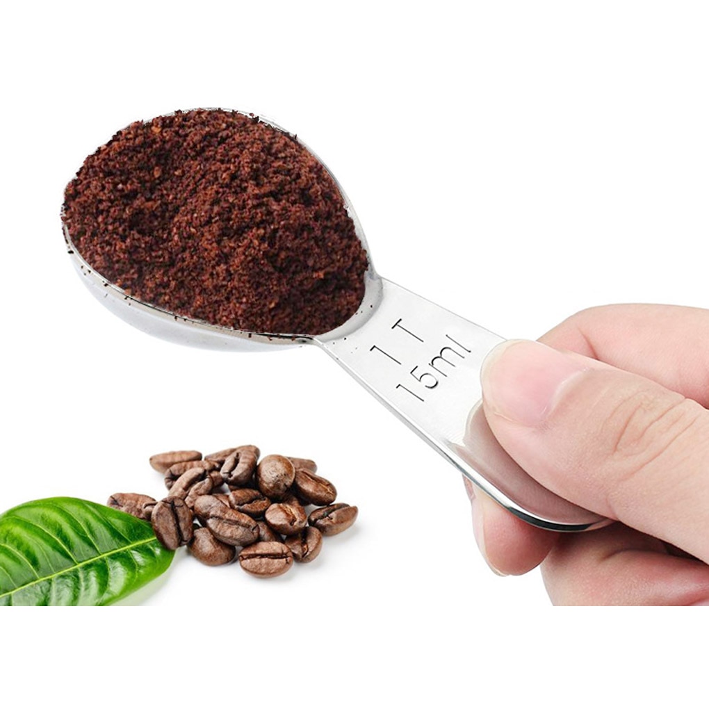 Melkepulver måleskje rustfritt stål kaffe sukker mel spiseskje måle tørre flytende ingredienser scoop 15ml