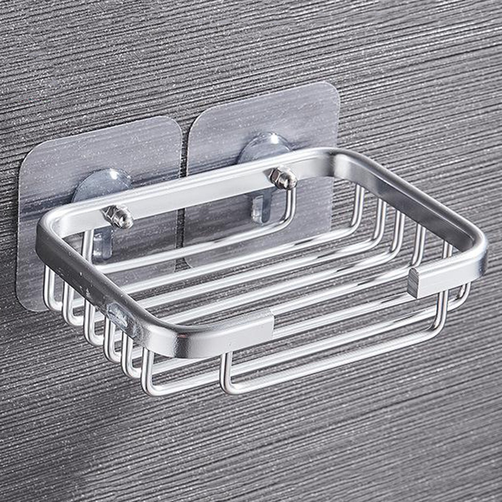 Porte-savon mural pour salle de bain et douche, sans perçage, porte-éponge: Bright light