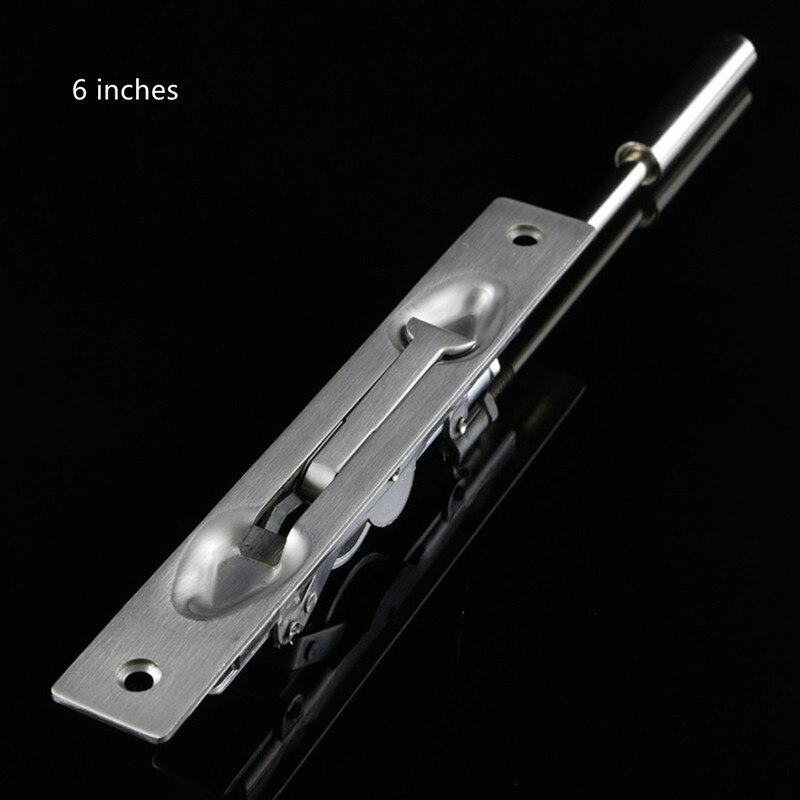 304 Stainless Steel Security Door Guard Lever Action Flush Bolt Latch Slide Bolt Lock Satin Nickel Brushed: Brown