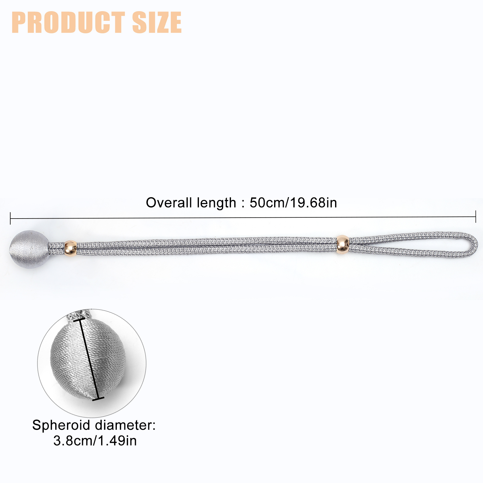 Paquete de 2 cortinas elásticas de poliéster modernas con encaje, ajustable, adecuadas para cortinas gruesas, accesorios de decoración de cortinas para el hogar y la oficina para sala de estar, dormitorio, puerta de terraza