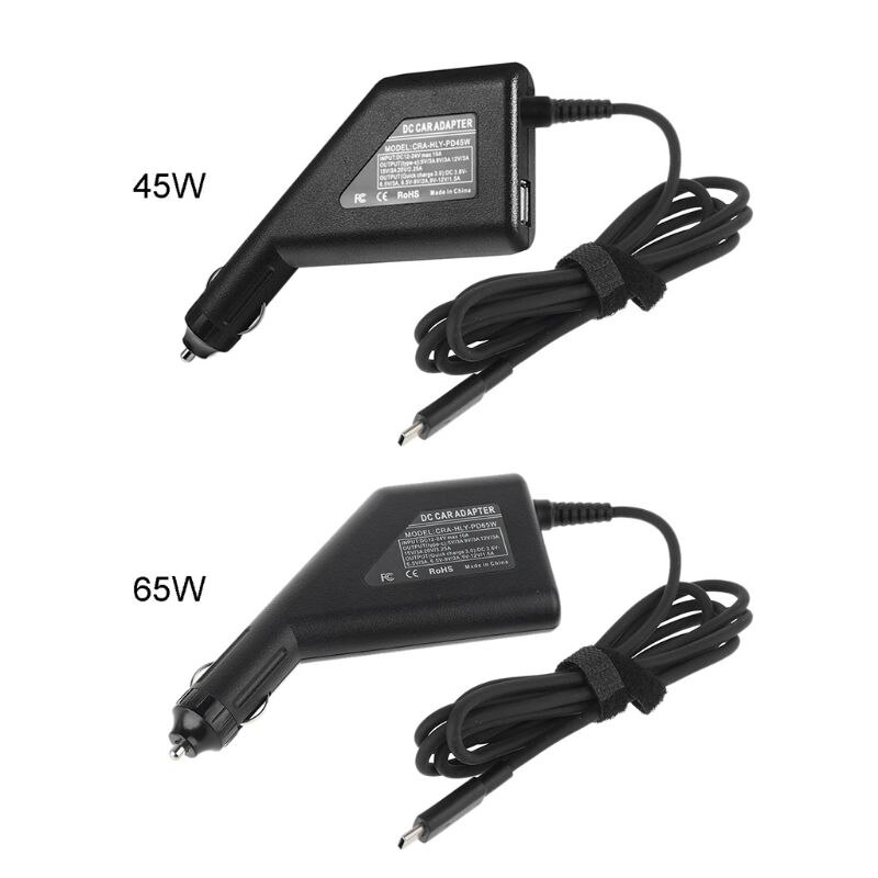 Universal- 2in1 Laptop Typ-C 45W 65W PD Auto Schnell Ladegerät QC 3,0 USB Energie Adapter für praktisch Tablette Notizbuch praktisch