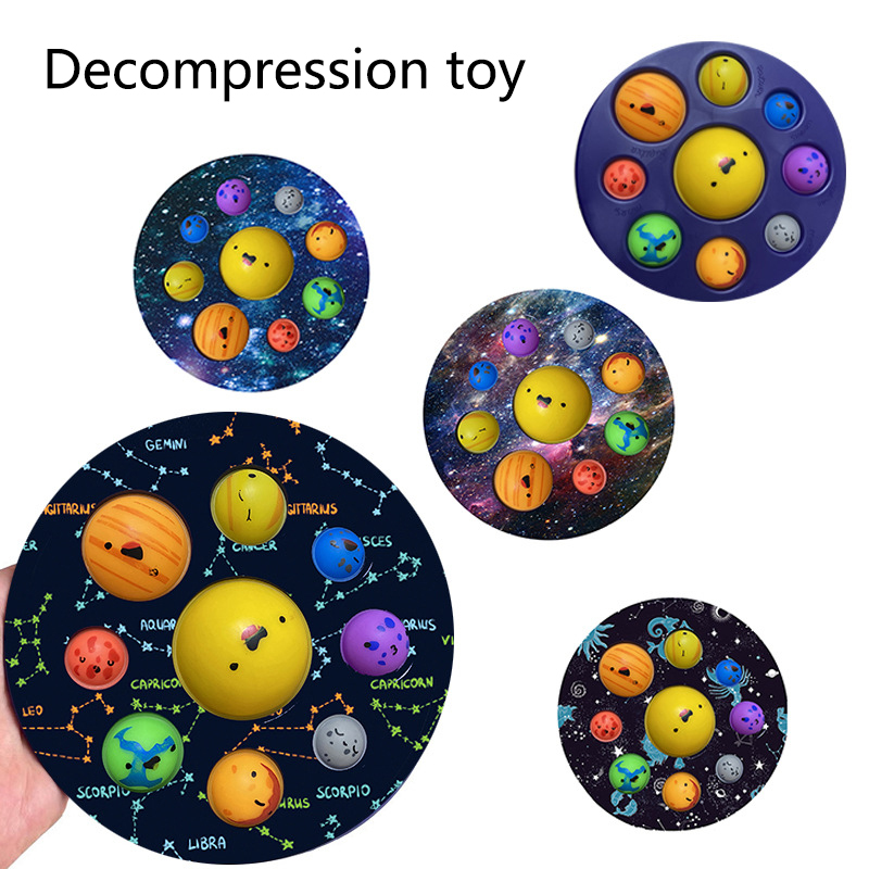 Mini simulazione Planet Fidget Toy semplice fossetta sensoriale Fidget giocattoli Kawaii colore Simpl Dimmer spremere allevia lo Stress ansia giocattolo
