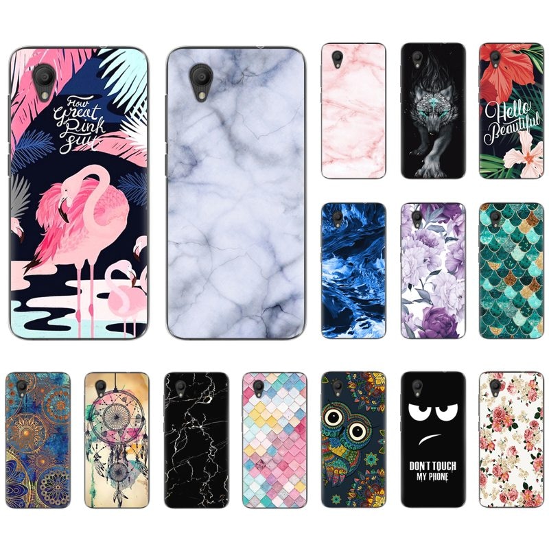 TPU Posteriore Del Silicone Della Copertura Del Telefono Per Alcatel 1/ 5033D/ 5033X/ 5033Y 6-pollici Alla Moda Colorata Dipinta cassa del telefono