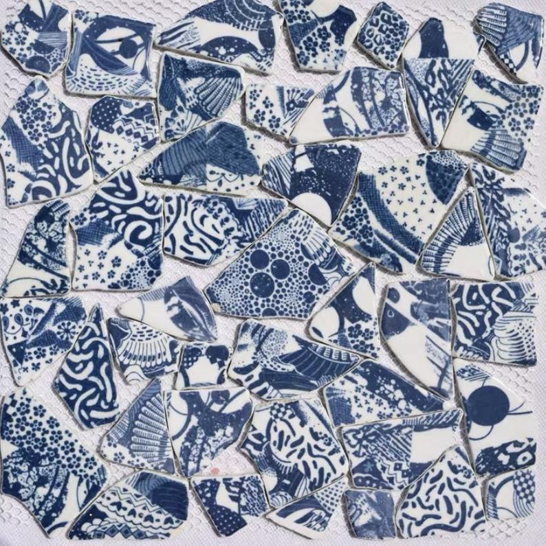 Blue White Porcelain Mosaic Wall Tiles Backsplash ... – Vicedeal