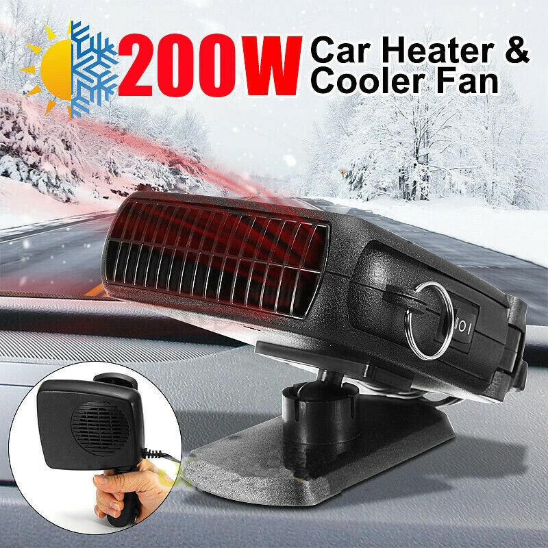 24V Dc Elektrische Auto Heater Voor Mist Ontdooien Verwijderen, draagbare Auto Verwarming Ventilator Kachel Met Handvat Swing-Out Heater