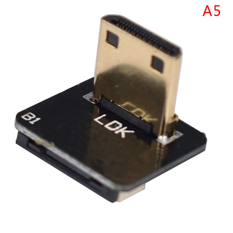 FPV Micro Mini HDMI-compatible Angled Adapter Male Female Connector FPC Flat Cable: A5