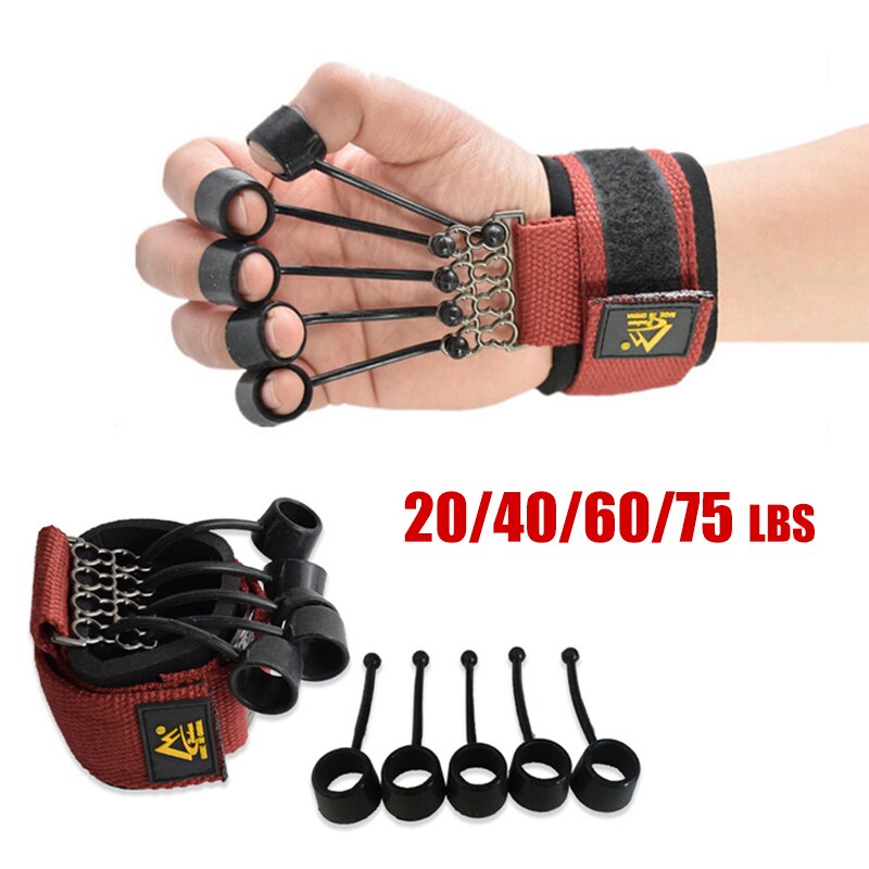 Finger Greifer Stärke Trainer Fitness Sport Finger Beugung Erweiterung Ausbildung Gerät Widerstand Band Hand ÜSpund 20-75 £