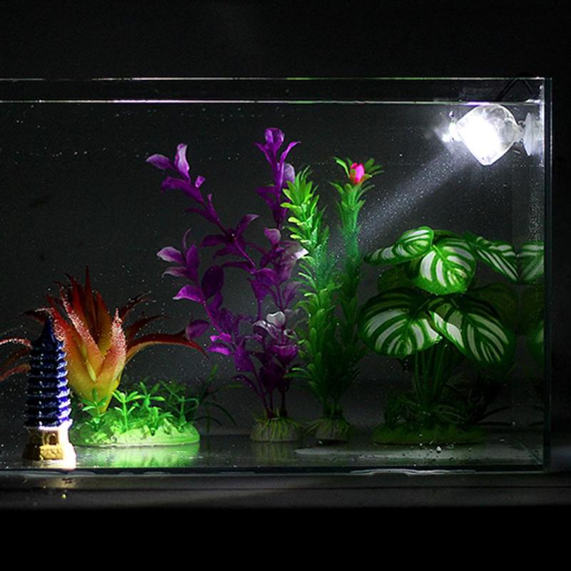 Mini foco LED impermeable para acuario, luz sumergible para pecera, lámpara de iluminación subacuática, suministros para mascotas, 1W