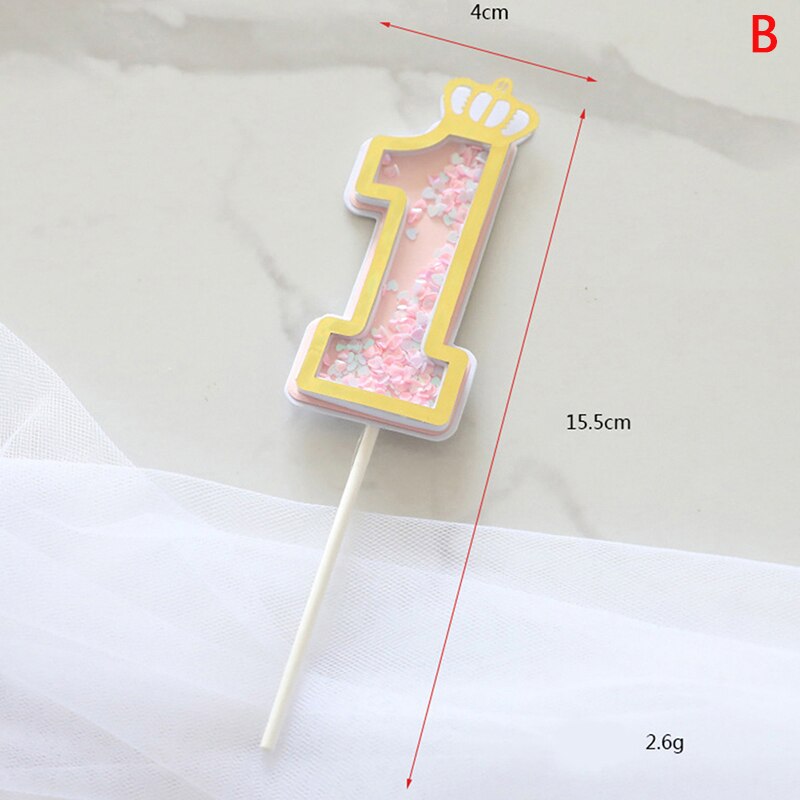 1pcs Number Cake Toppers Baby Shower Birthday Decoration Birthday Party Cake Insert Cake Decoration Wedding Cakes Dessert Decor: 1