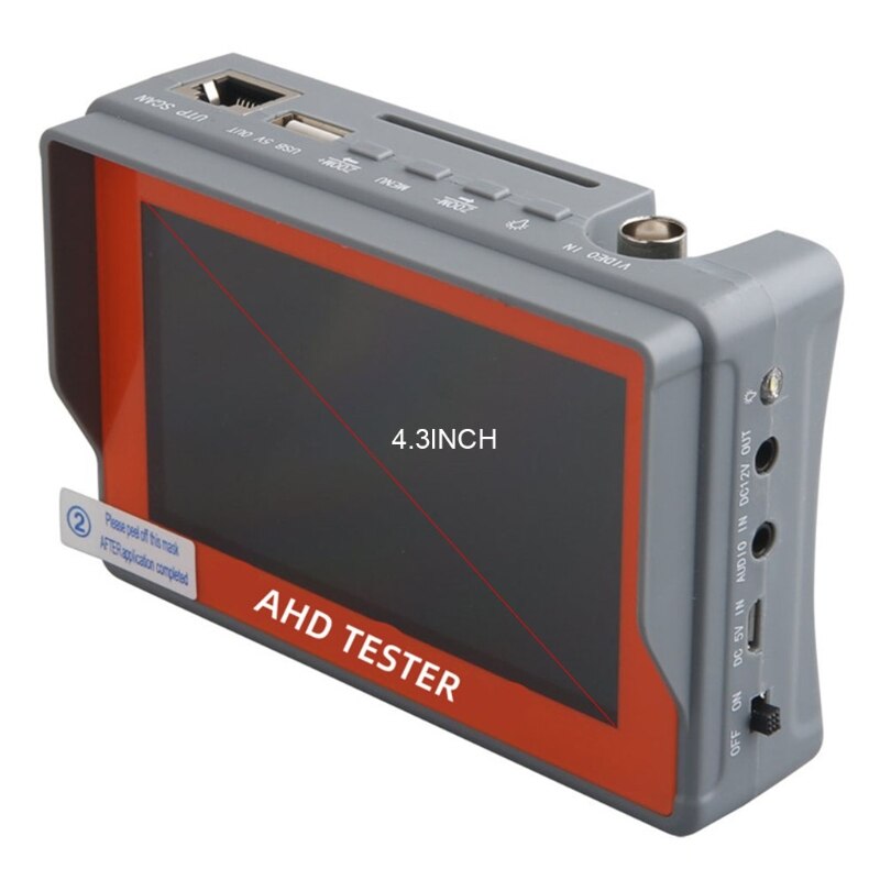 2 in 1 Analog Video With Network Cable Tester 4.3 in TFT LCD Monitor W/ Battery