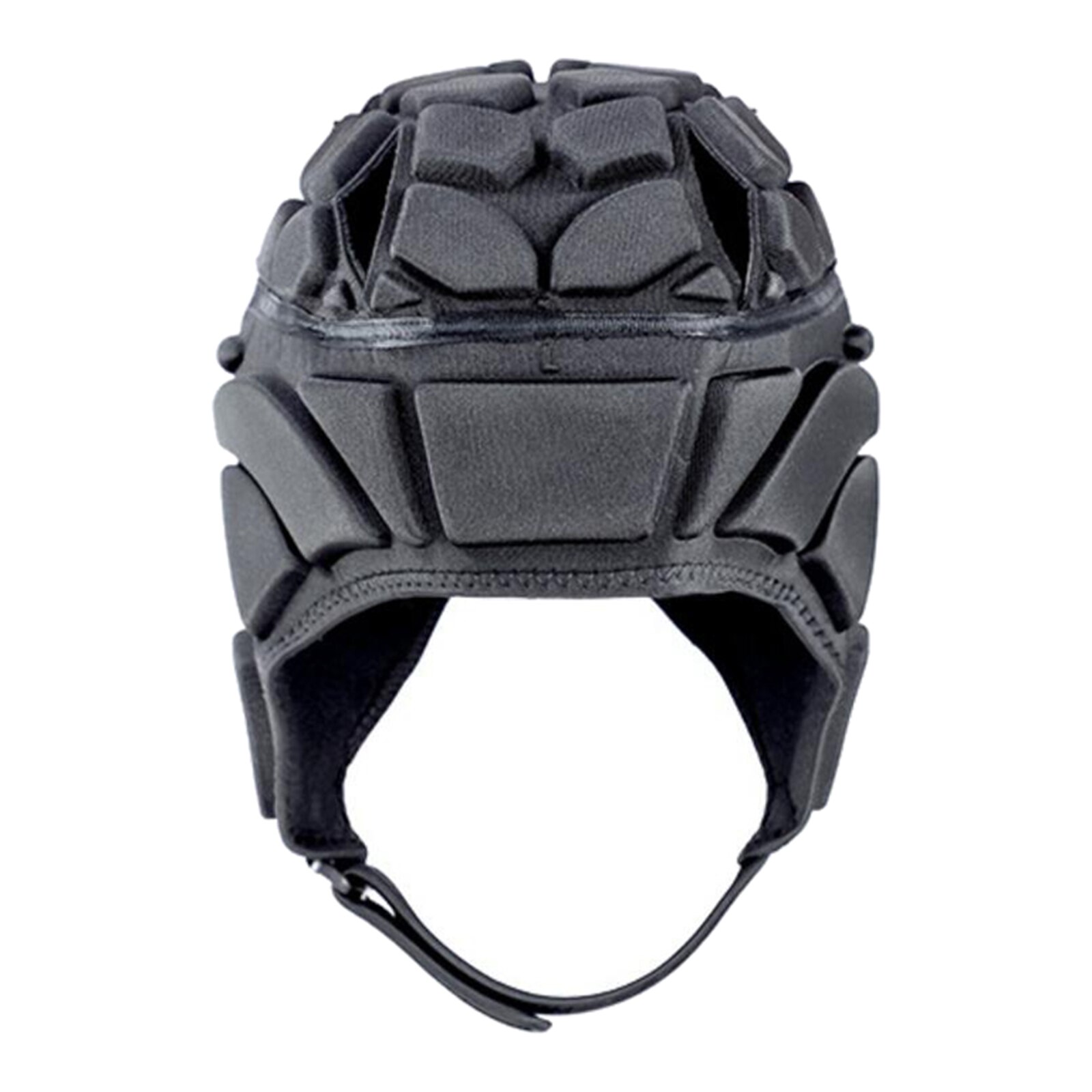 Adjustable Rugby EVA Padded Headgear Football Goalkeeper Soft Head Protective Helmet Protector for Unisex Kids Youth Adults: Black M