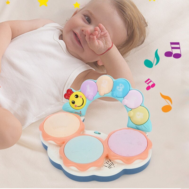Educatief Elektronische Hand Klappen Drum Kleurrijke Ontwikkeling Baby Ligence Drum Leren Muzikale Speelgoed Voor Babys