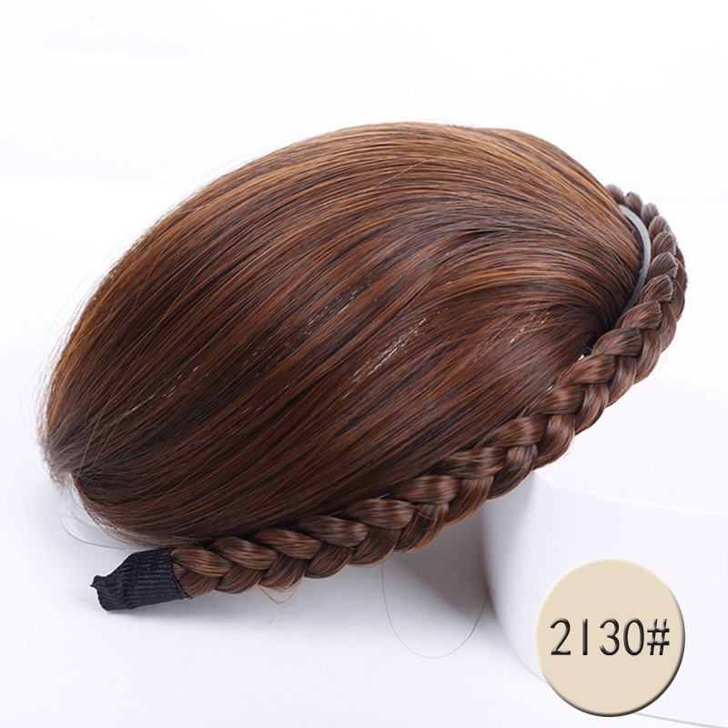 HOUYAN, pelo recortado con flequillo, 7 cintas trenzadas, diadema sintética resistente a altas temperaturas, accesorios para el cabello: T1B / 4 / 30