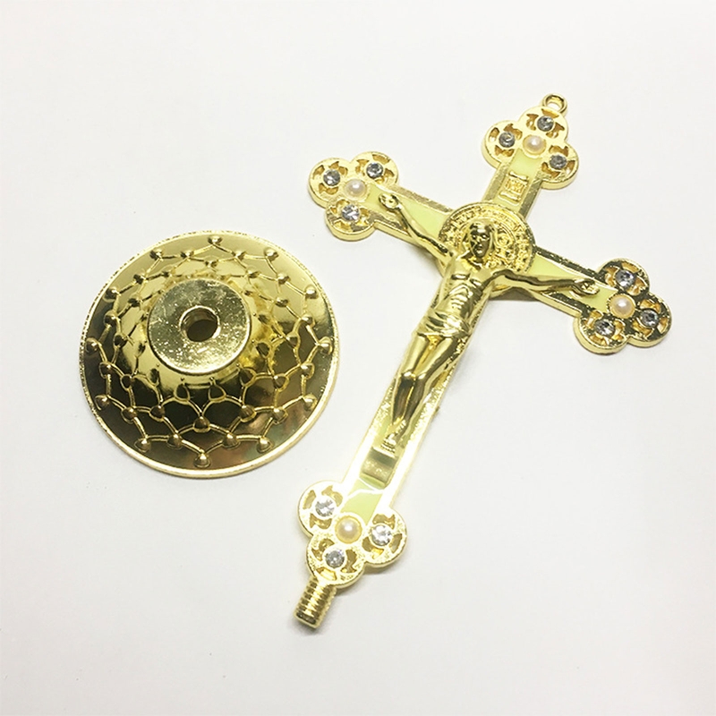 Cross Ornament Christus Katholieke Cross Staan/Muur Opknoping Beeldje Voor Home Auto Kerk Desktop Decoratie 2022