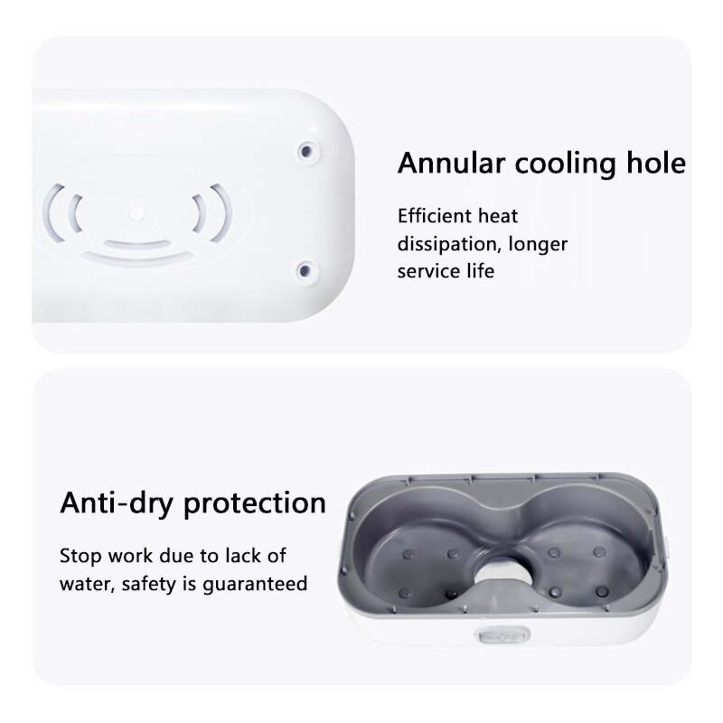 Portable Electric Lunch Box Single/double Layer Mini Food Heating Box Rice Bowl Heating Container Food Warmer Stainless Steel