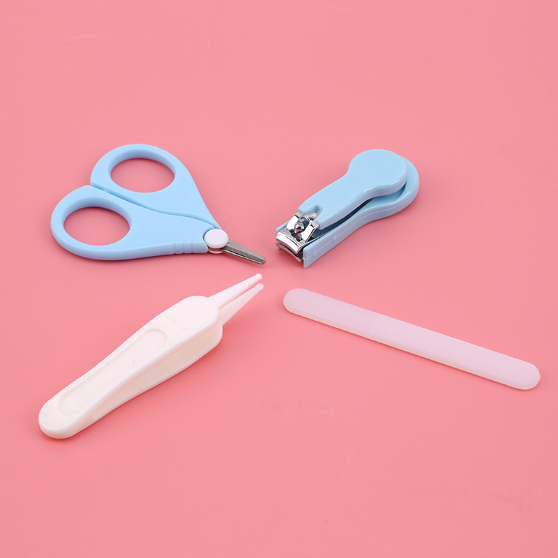 Set di forbici per tagliaunghie per neonato 4 pz/set Set di forbici per unghie per bambini: sky blue