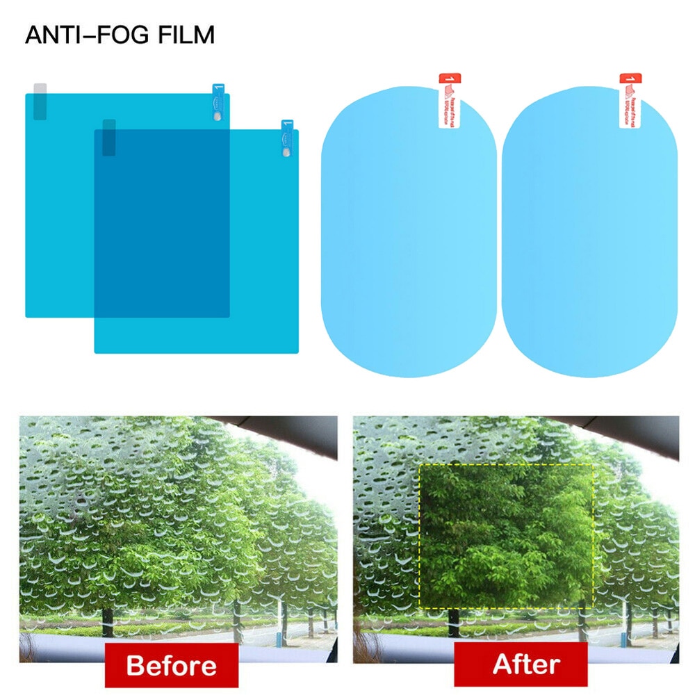 2/4 stücke Auto Regen Rückspiegel Filme Wasserdichte Anti-Nebel-Auto Spiegel Regen Abdeckung Anti-regen Auto Fenster regen Schutz Glas Film