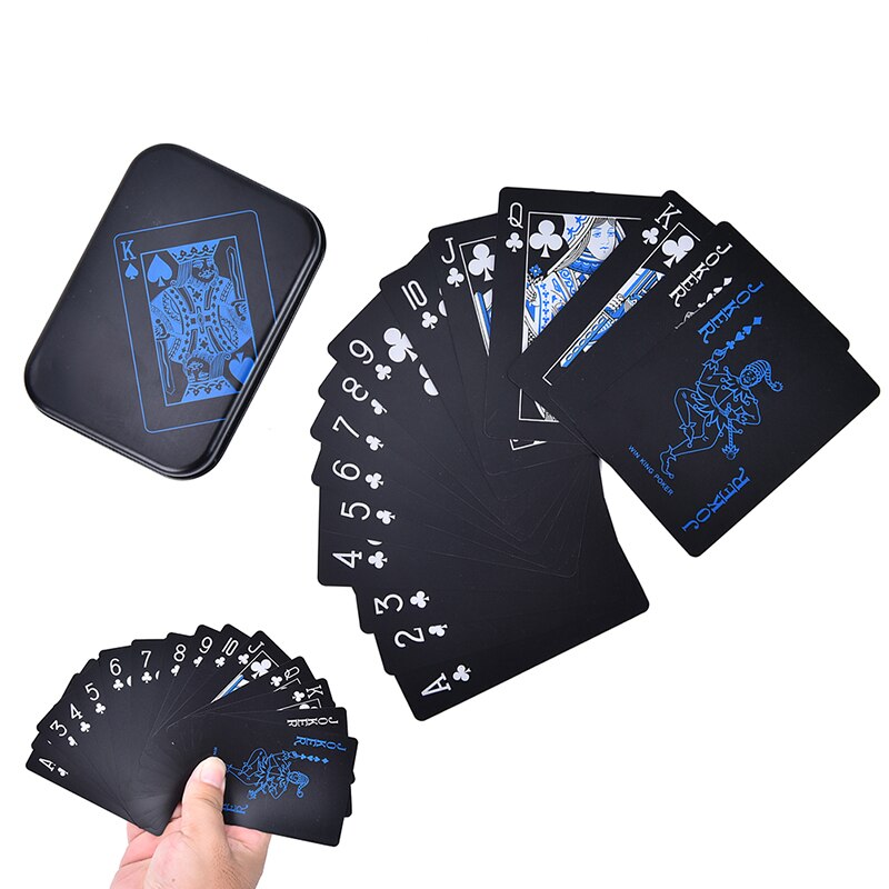 Waterdichte Zwarte Speelkaarten Duurzaam Poker Plastic Pvc Poker