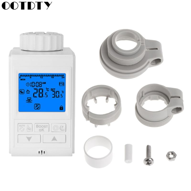 Programmable Thermostat Timer TRV Radiator Valve Actuator Temperature Controller