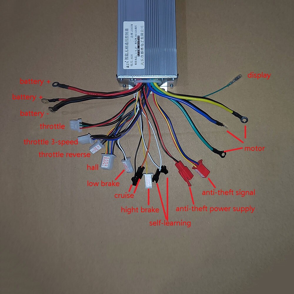 48V 60V 2000W electric bike/ebike controller brushless speed controller for electric bike motor engine