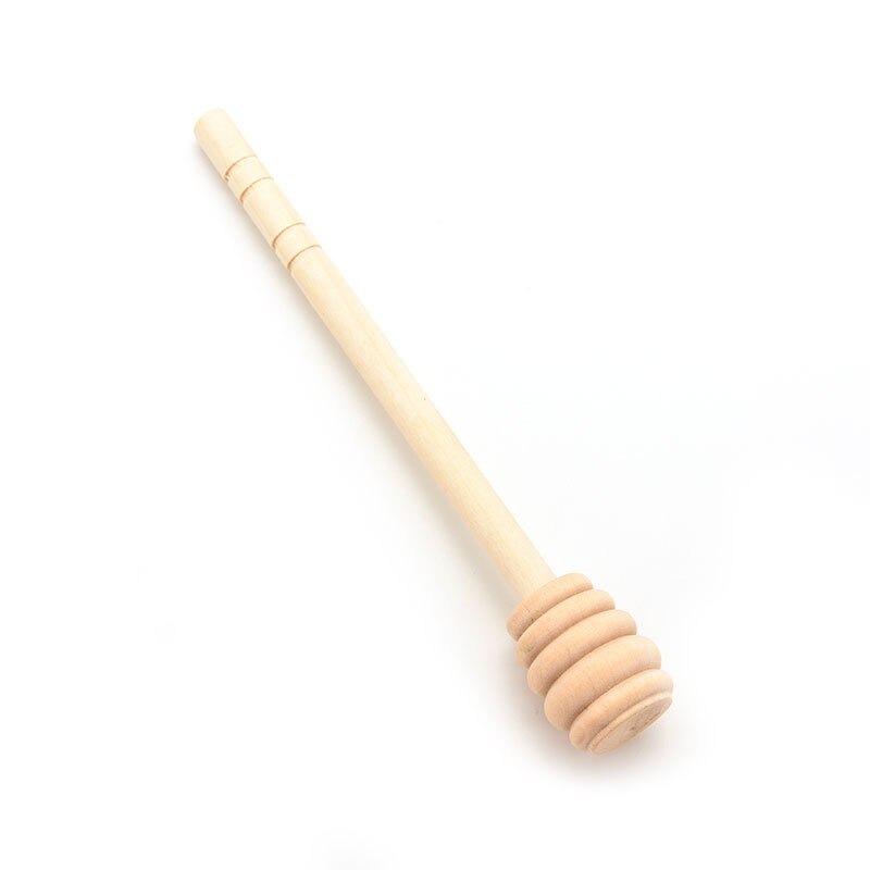1 st 145mm fast trä omrörarstav stång sked dip drizzler server lång trä mini bi honungs dipper omrörare muddler