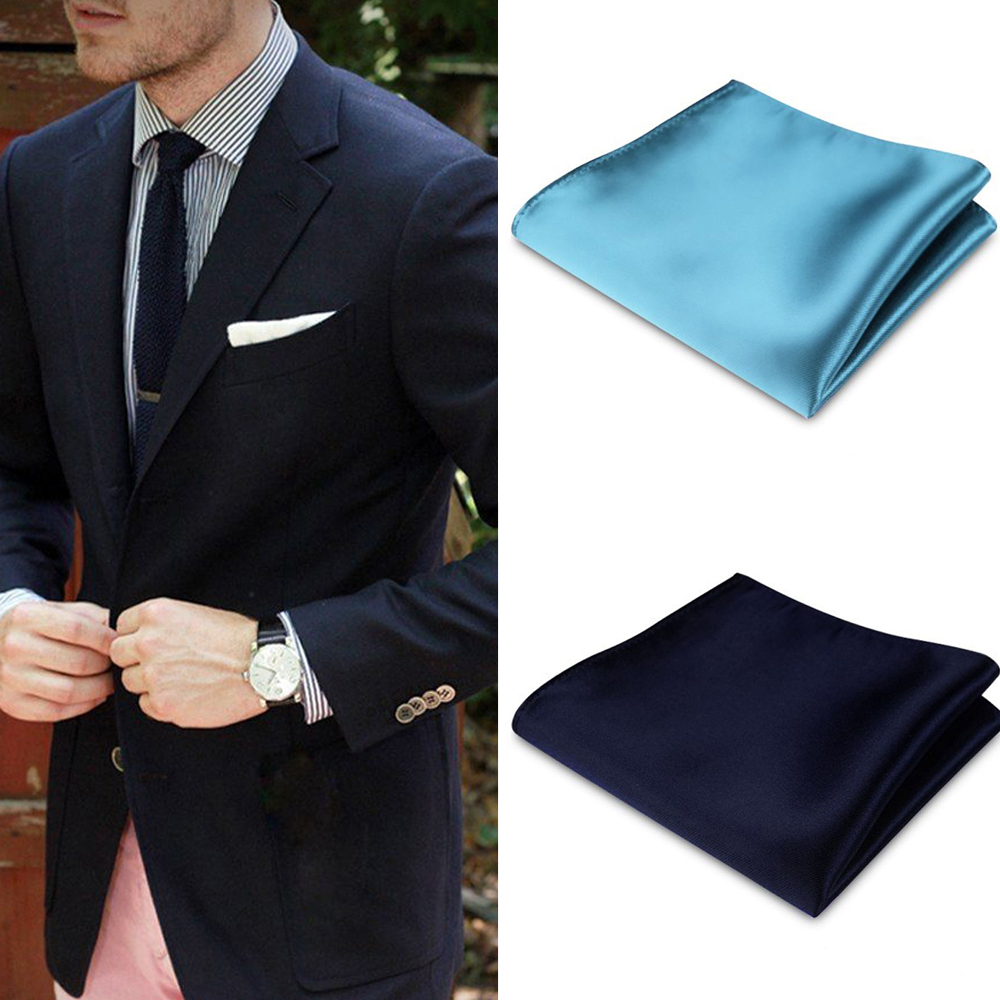 Foulards hankerchef Vintage soie Satin | Couleur unie anglais, costume hommes poche carré mouchoirs robe de mariage serviette de poitrine