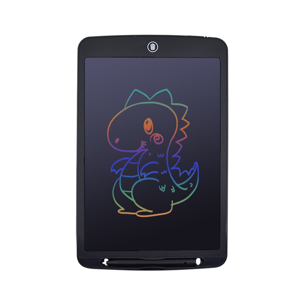 CHIPAL 12" Colorful LCD Drawing Tablet for Kids Writing Board Color Screen Digital Graphic Message Tablet for Handwriting Pads: Black