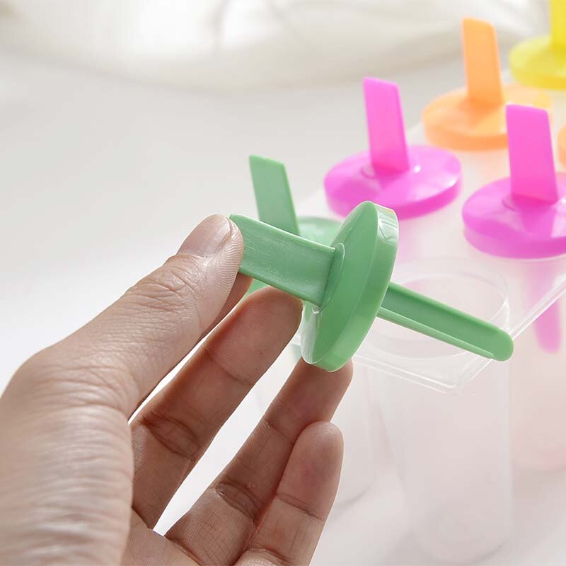Mode Populaire 8 Mobiele Ijs Popsicle Mallen Koken Gereedschap Rechthoek Vormige Herbruikbare Diy Bevroren Ijs Pop Bakken Mallen