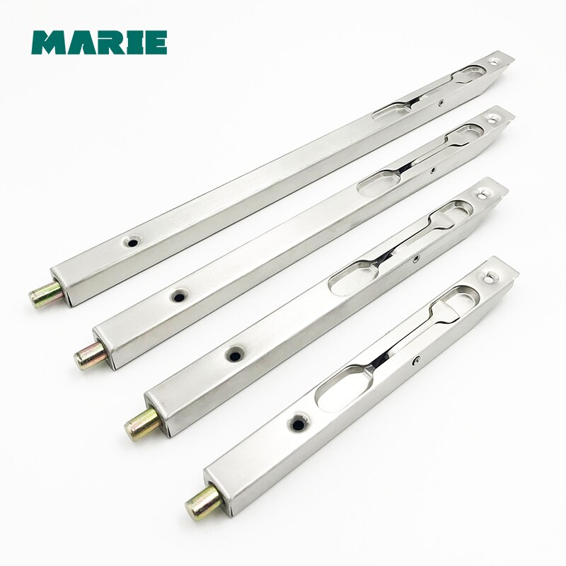 Stainless Steel Door Bolt Security Guard Square Door Latch Anti-theft Sliding Lock Barrel Slide Lock