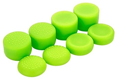 8pcs Gamepad Antislip Thumb Stick Grips Thumbsticks Joystick Cap For PS4/PS3/Switch Pro/Xbox one/360/Wii U/PS2 Controlle: green