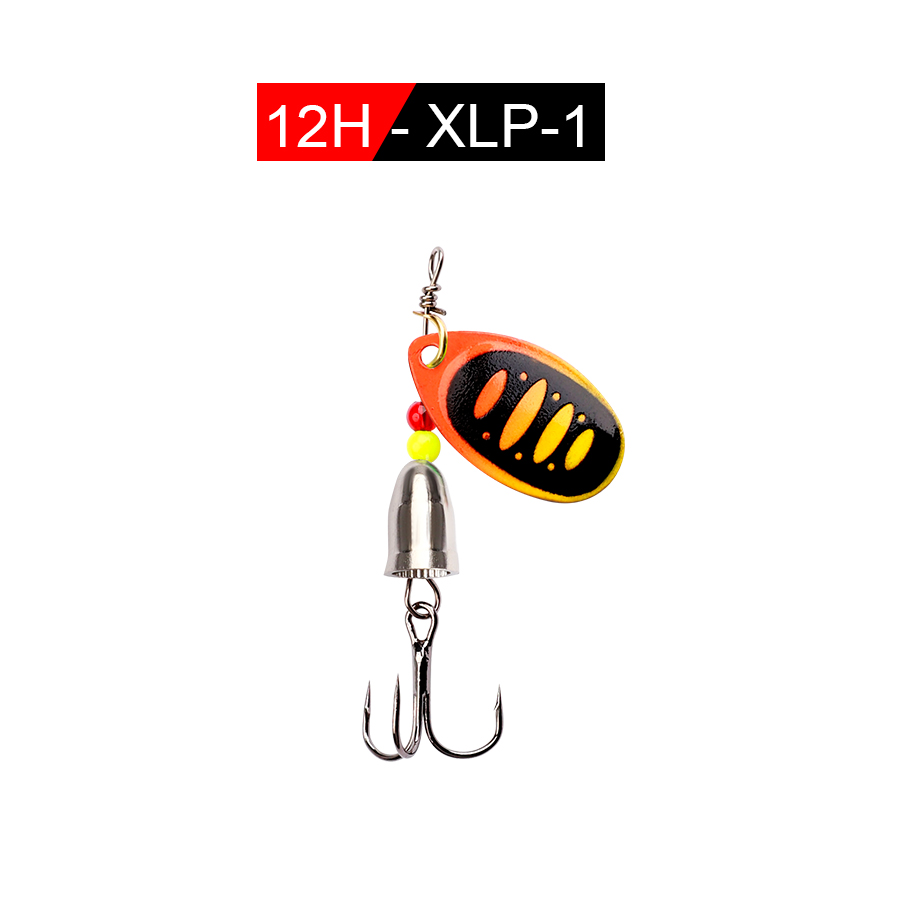 VIS KONING 1PCS 6.0CM 6.5CM Spinner Lepel Vissen Lokken Spinner Aas Lepel Vissen Bass Lokken met Dreg Visgerei