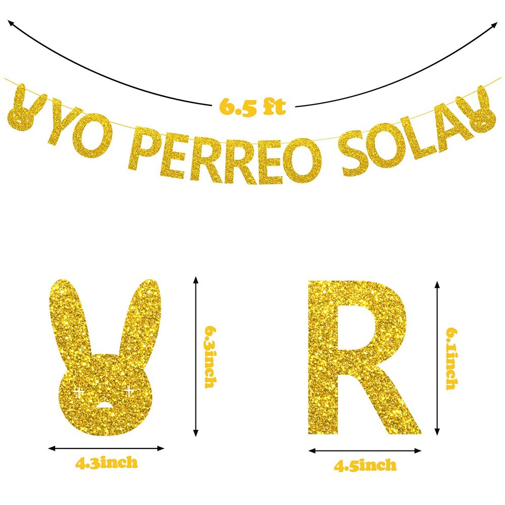 YPS Banners Gold Glitter Banner Home Decorations Photo Booth Props Garland Party Supplies for Themed Wedding Engagement Decor