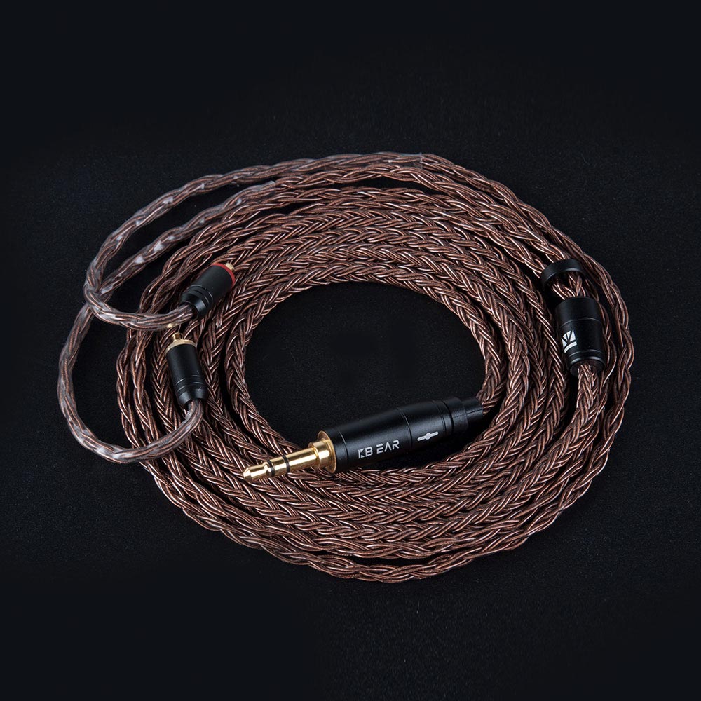 KBEAR 16 Core Pure Copper Earphone Cable 2PIN/MMCX/QDC Earbuds Connector Use For KZ EDX ZSN PRO BLON BL-03 KBEAR KS1 Headphone: MMCX 3.5mm