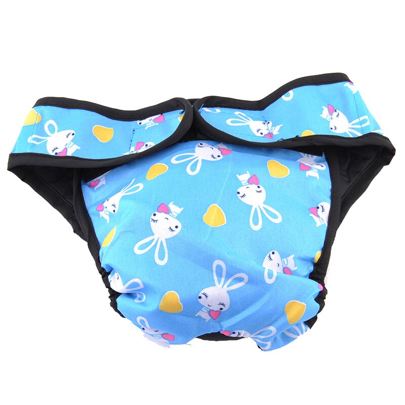 Dog Diaper Physiological Pants Sanitary Washable Female Dog Shorts Panties Pet Cat Underwear For Small Dogs Puppy Panties: Blue / XL