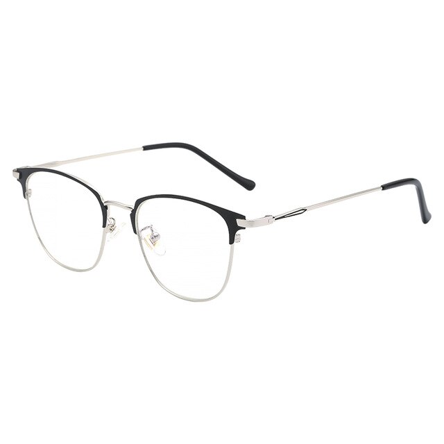 Glasses Optical Frame Photochromic Eyeglasses Eyeglasses Men's Myopia Glasses Eyewear Glasses Frame For Men Women: black silver
